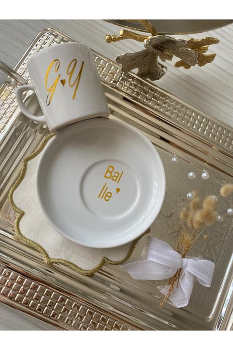 Damat Kahvesi Kişiye Özel Baskılı Kahve Fincanı